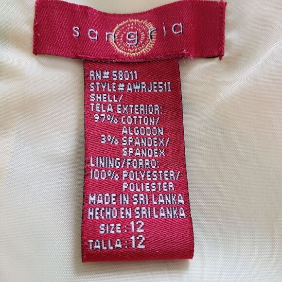 Sangria Tropical Floral Vacation Dress Sz 12 - Picture 6 of 8